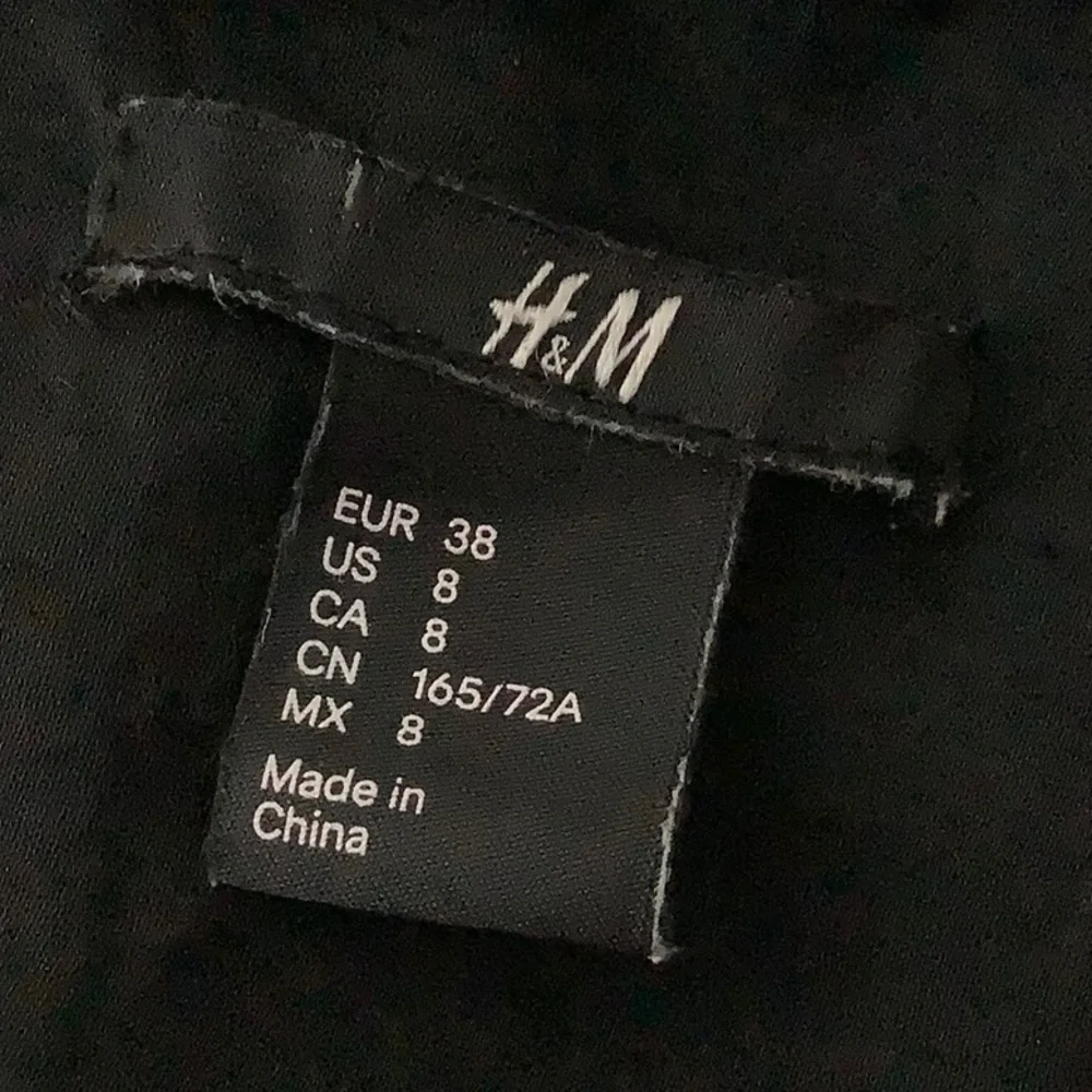 H&M Sleeveless Black Satin Romper Size 8